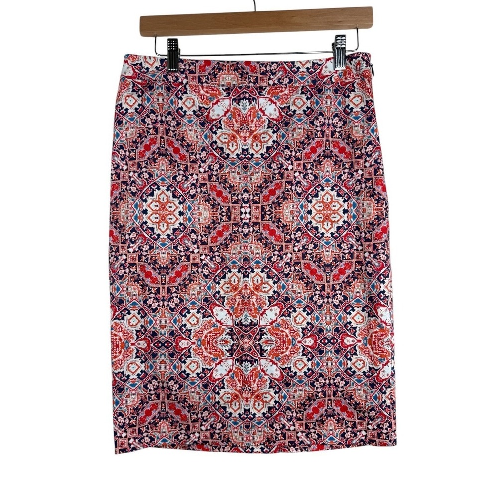The Limited Medallion Printed Pencil Skirt Size 8 Bohemian Geometric Pattern